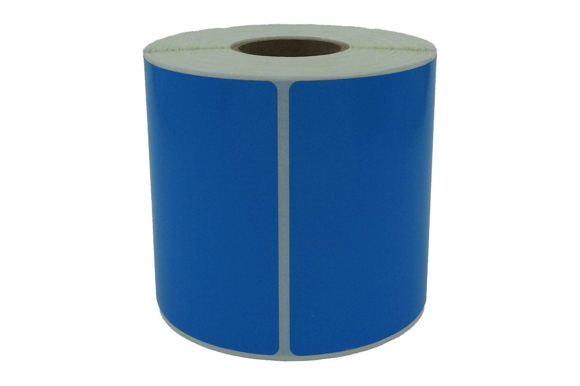 Bandenetiket 100x100mm Blauw á 450 per rol