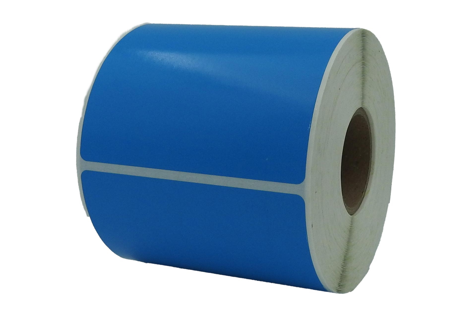 Bandenetiket 100x100mm Blauw á 450 per rol
