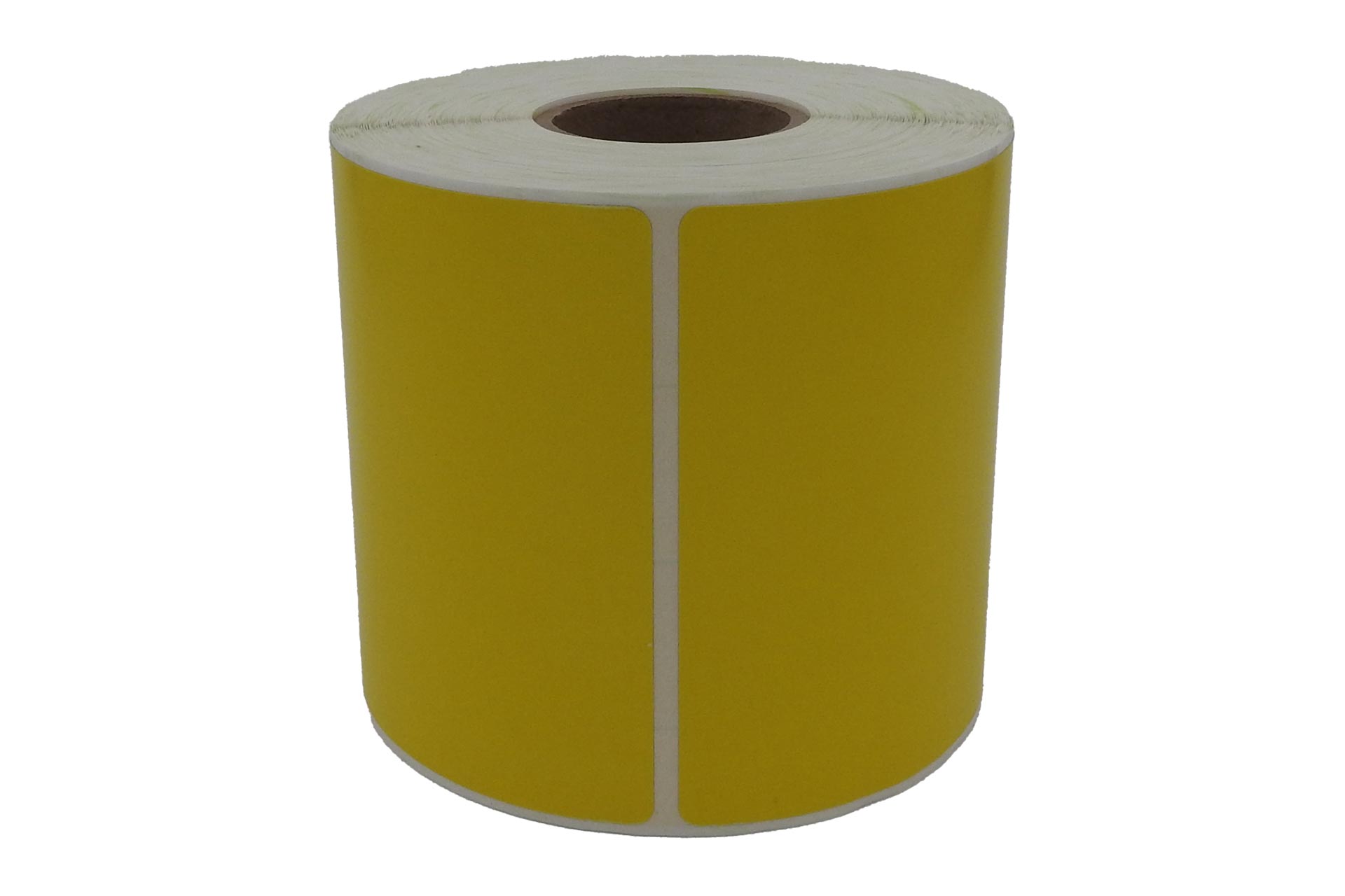Bandenetiket 100x100mm Geel á 450 per rol