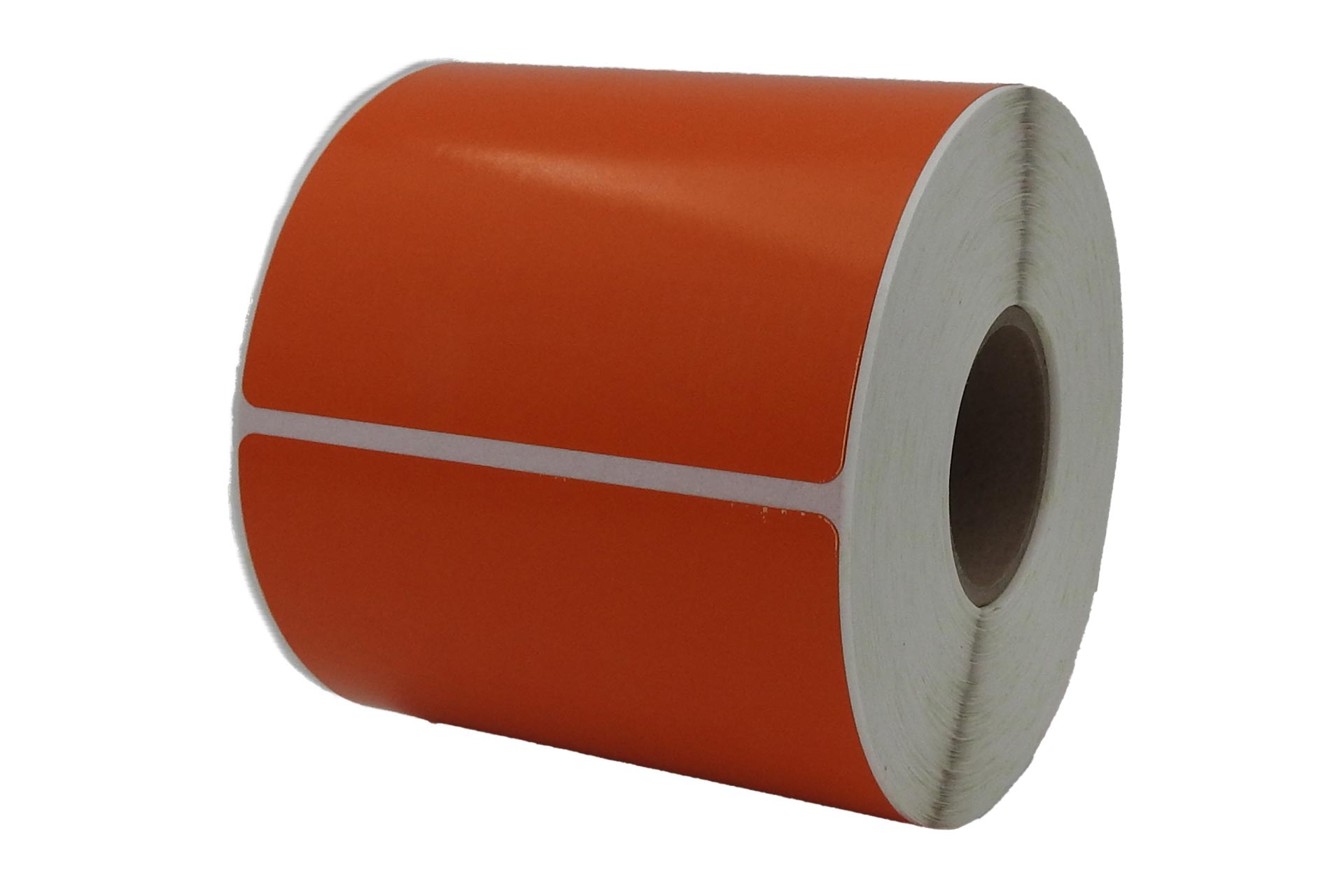 Bandenetiket 100x100mm Oranje á 450 per rol
