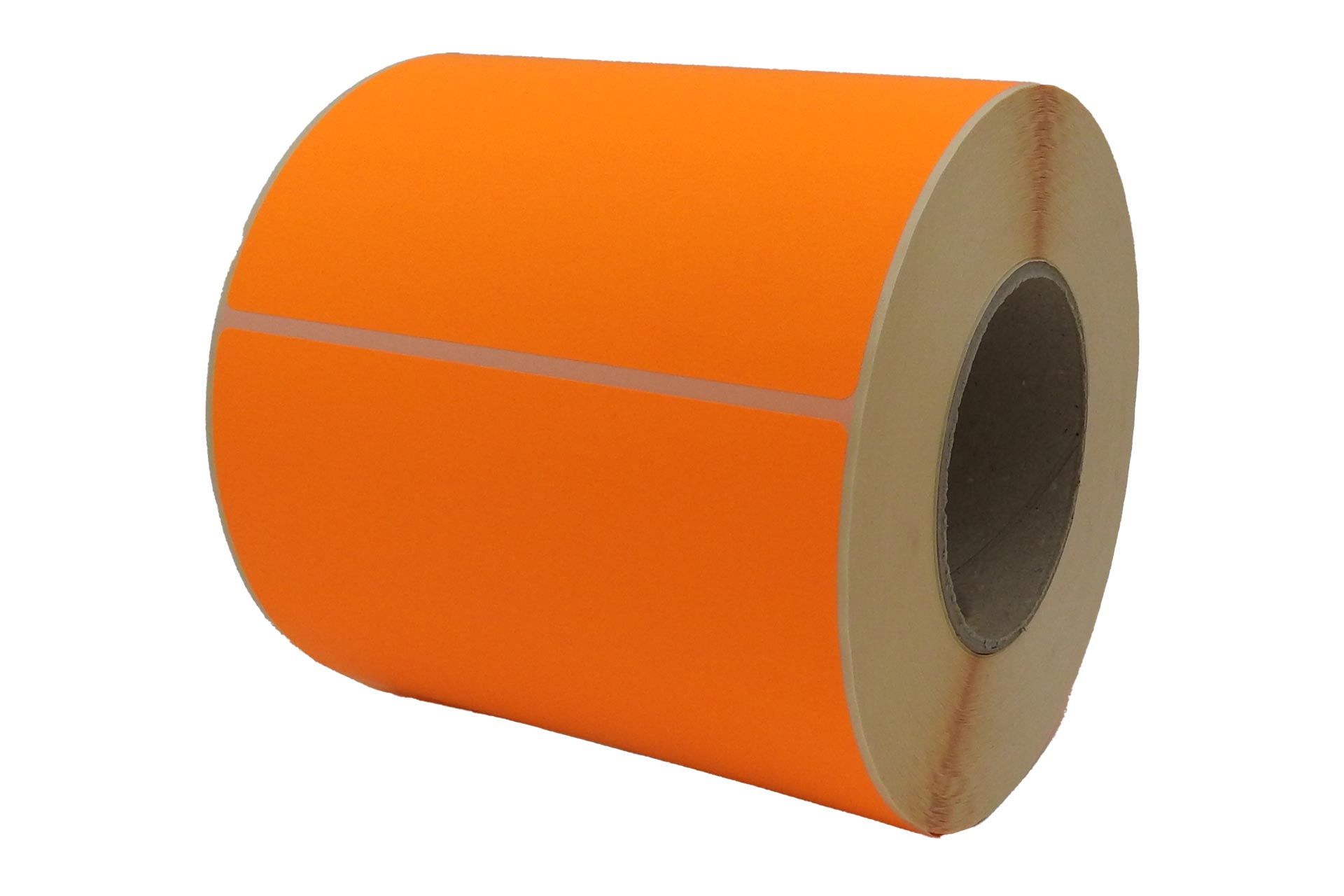 Fluor oranje etiketten 148 x 210 mm á 500 per rol